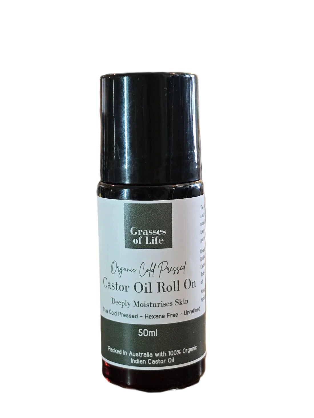 Grasses of Life Castor Oil Roll On 50ml
