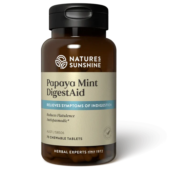 Natures Sunshine Papaya Mint DigestAid 70 Tab