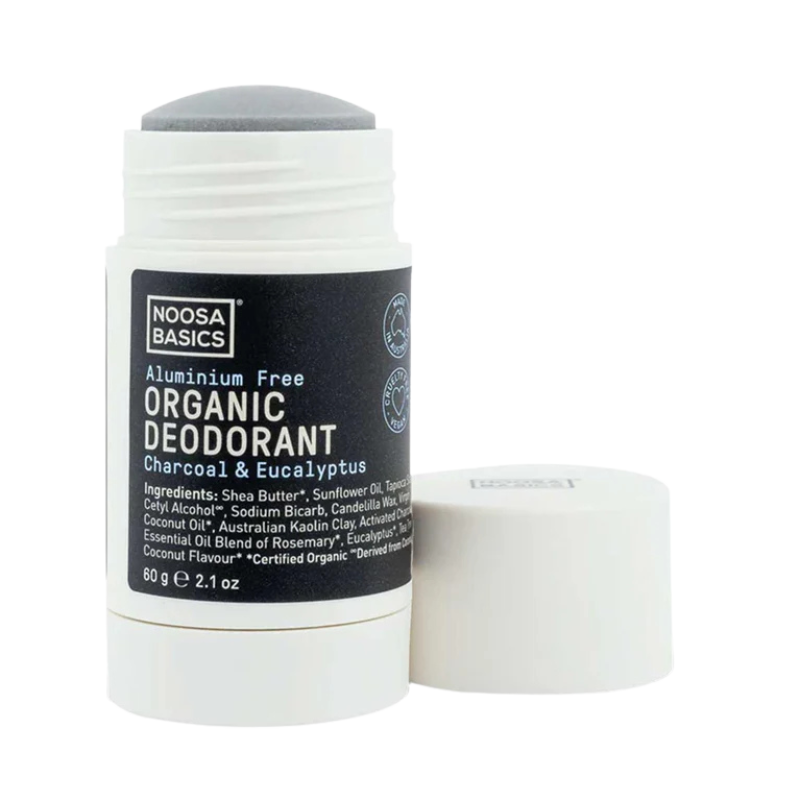 Noosa Basics – Deodorant Stick, Charcoal & Eucalyptus (60ml)