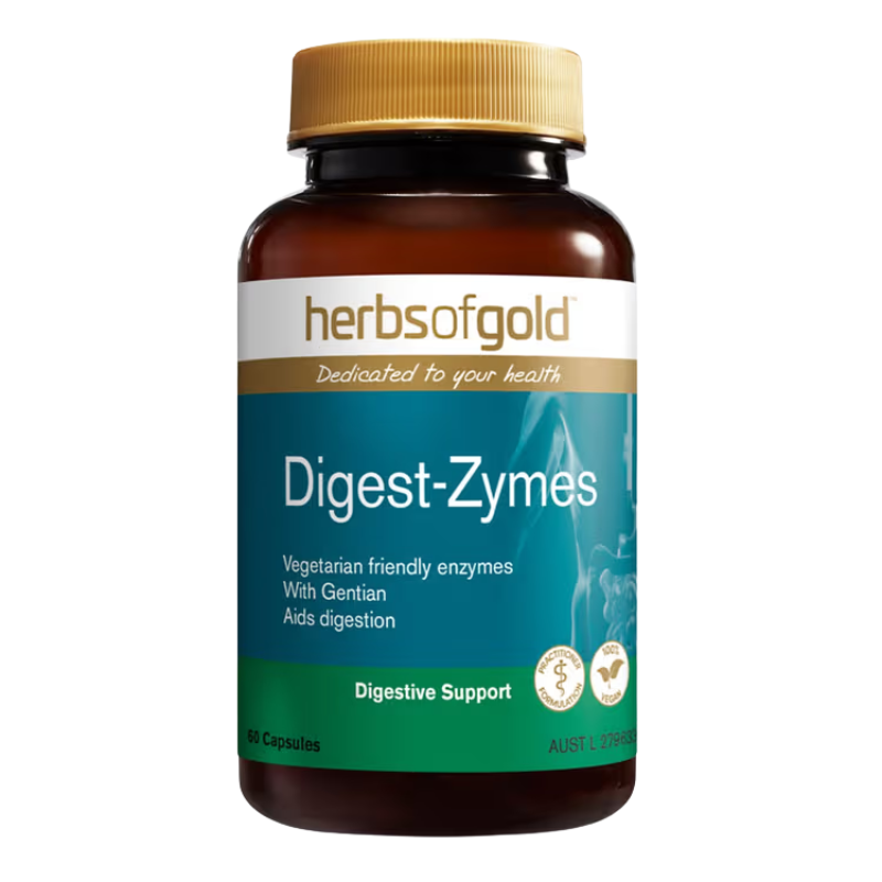 Herbs of Gold – Digest-Zymes (60 Capsules)