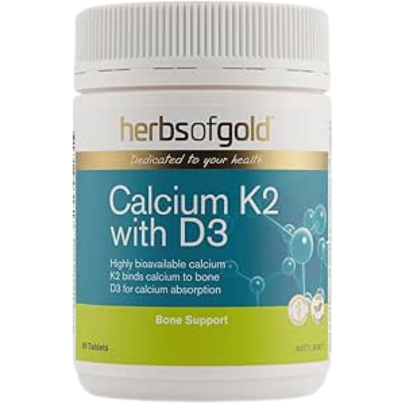 Herbs of Gold – Calcium K2 with D3 (90 Tablets)