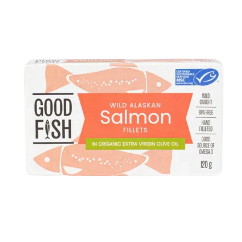 Good Fish – Salmon in Extra Virgin Olive Oil (Tin, 125g)