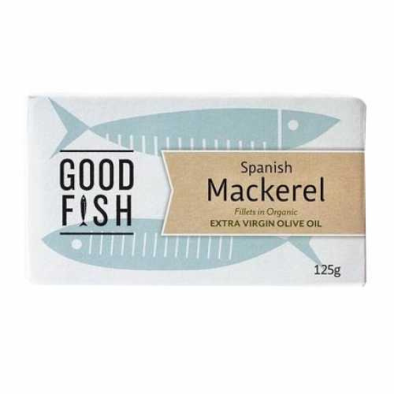 Good Fish – Mackerel in Extra Virgin Olive Oil (Tin, 125g)