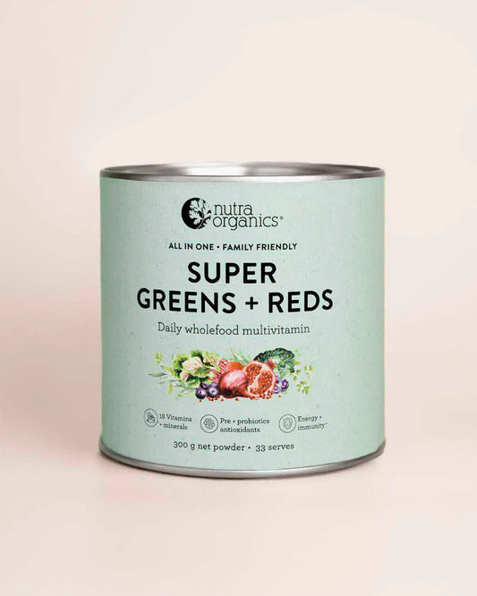 Nutra Organics – Super Greens + Reds (300g)