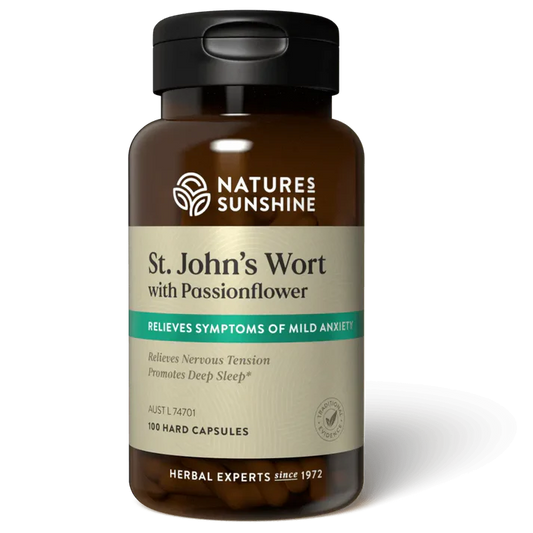 Natures Sunshine St Johns Wort with Passionflower 100 Cap