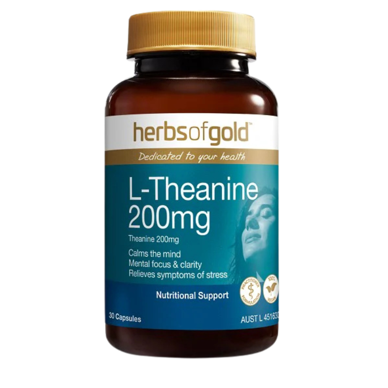 Herbs of Gold – L-Theanine 200mg (30 Capsules)