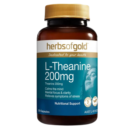 Herbs of Gold – L-Theanine 200mg (30 Capsules)