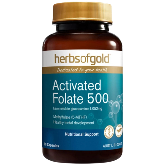 Herbs of Gold Activated Folate 500 – 60 Capsules