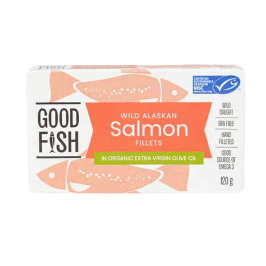 Good Fish – Salmon in Extra Virgin Olive Oil (Tin, 125g)