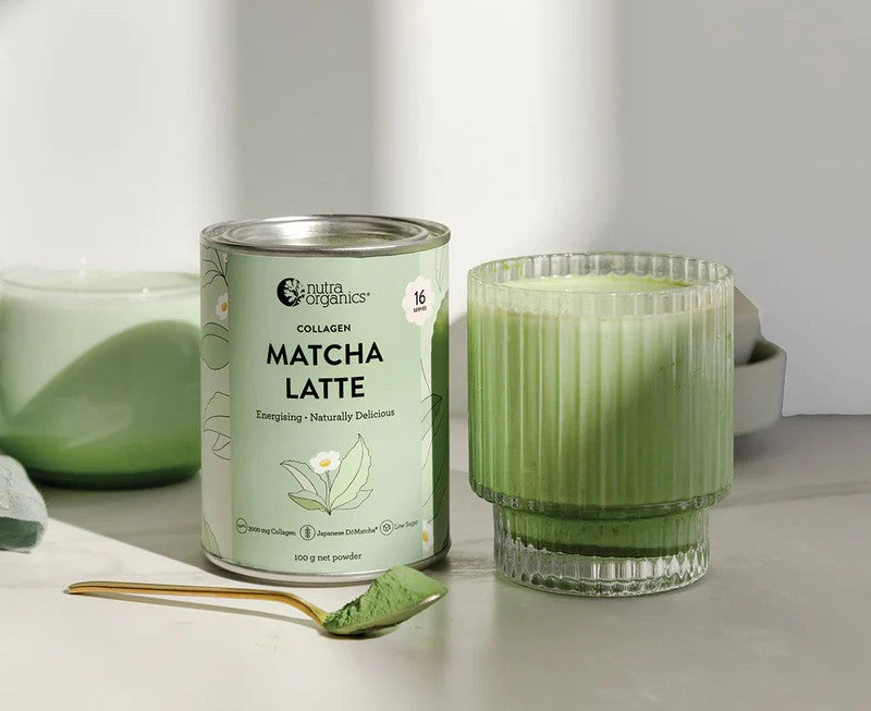 Nutra Organics Collagen Matcha Latte Powder (100g)